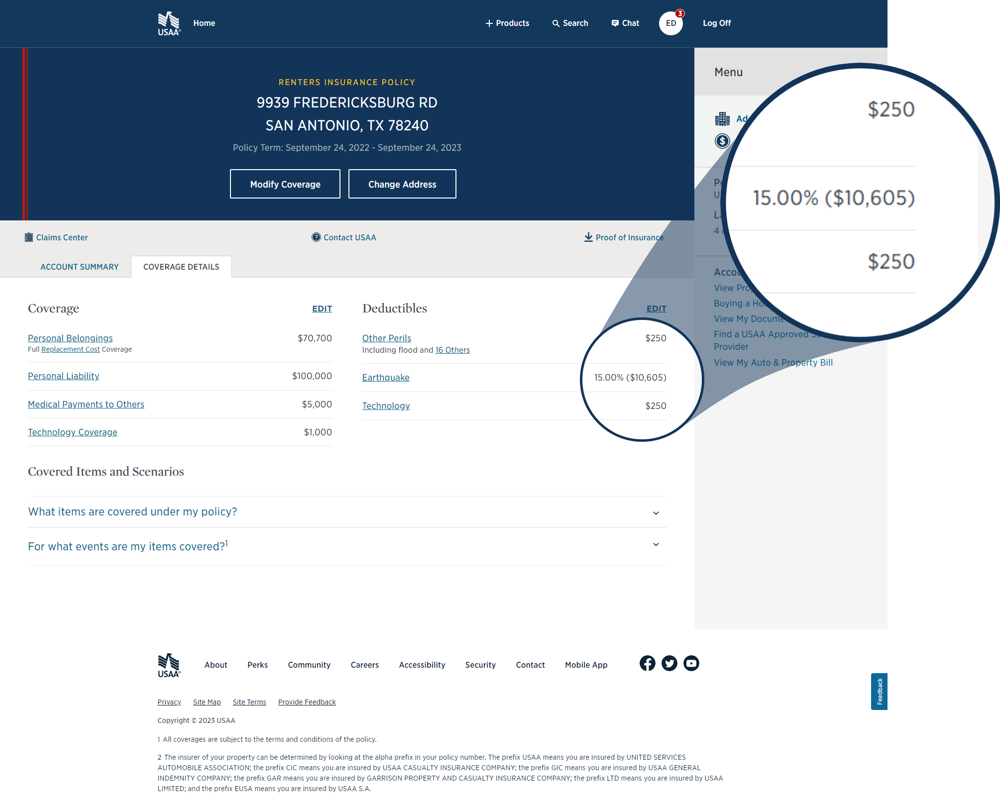 Renters Insurance Claims USAA